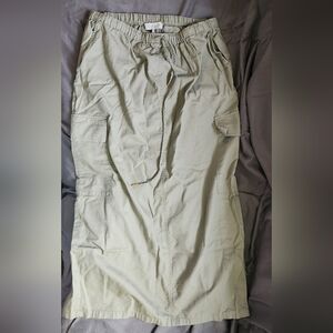 Light Army Green‎ Cargo Maxi Skirt